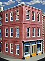 Lou's Cafe 3-Story Building Kit O Scale Model Railroad Building #875
