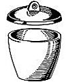 CRUCIBLE W/LID 15mm