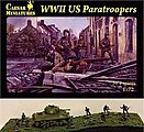 WWII US Paratroopers (30) Plastic Model Military Figure 1/72 Scale #c076
