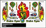 Pinewood Derby Snake Eyes Stick-On Decal Pinewood Derby Decal and Finishing #p324