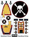 SailBoat Racer Dry Transfer Barracuda