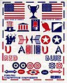 Patriotic Decal Set Pinewood Derby Decal and Finishing #10018