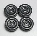 Wheel Set (4) Pinewood Derby Wheel and Axel #10031