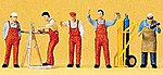 People Working Craftsmen (5) Model Railroad Figures HO Scale #10243