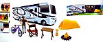 1/32 Xtream Adventure Camping Playset (Die Cast/Plastic) (Window-Boxed)