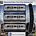 Motorized MTA New York City Subway Train Set (3 Cars & Track)