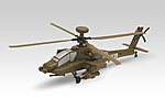 AH-64 D Apache Helicopter Snap Tite Plastic Model Aircraft Kit 1/100 Scale #851373