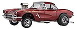 D&M 1962 Corvette Gasser Plastic Model Car Kit 1/25 Scale #854949