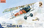 Fokker D.VII OAW Early Plastic Model Airplane Kit 1/72 Scale #rd0013