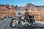 US Police Motorbike Plastic Model Motorcycle Kit 1/8 Scale #07915