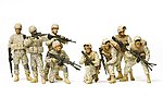 US Modern Infantry Iraq War Soldiers Plastic Model Military Figure Kit 1/35 Scale #32406
