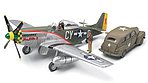 P51D Mustang Fighter Aircraft & Staff Car Plastic Model Airplane Kit 1/48 Scale #89732