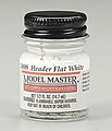 Model Master Header Flat White 1/2 oz Hobby and Model Lacquer Paint #28009