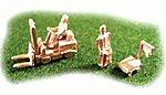 Wooden Cable Reels (6) N Scale Model Railroad Building Accessory #20057