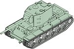 Trumpeter Russian KV-2 with 107mm ZIS-6 Plastic Model Military Vehicle Kit 1/72 Scale #7162
