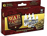 German Armor WWII War Games Paint Set (6 Colors) Hobby and Model Paint Set #70155