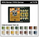 WWII German Model Air Paint Set (16 Colors) Hobby and Model Paint Set #71179