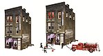 Betty's Burning Building HO Scale Model Railroad Building #br5051