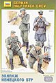 WWII German Halftrack Crew (4) Plastic Model Military Figure 1/35 Scale #3585