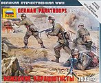 German Paratroops Plastic Model Military Figure 1/72 Scale #6136