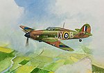 British Fighter Hurricane Mk-1 Plastic Model Airplane Kit 1/144 Scale #6173