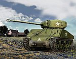 Sherman M4 Tank (Snap Kit) (New Tool) 1/100 Scale Plastic Model Military Vehicle #6263