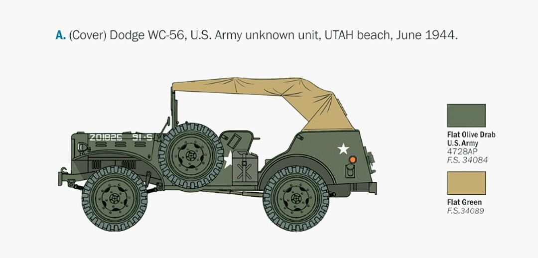 Dodge Wc Staff Car Plastic Model Military Vehicle Kit