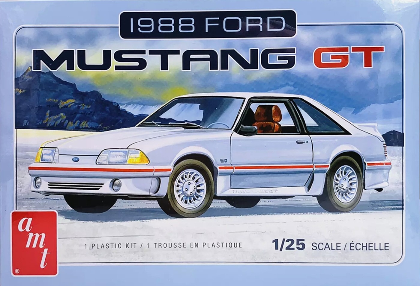 88 Ford Mustang GT Plastic Model Car Vehicle Kit 1 25 Scale