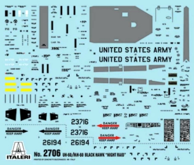 Uh Mh Black Hawk Plastic Model Airplane Kit Scale