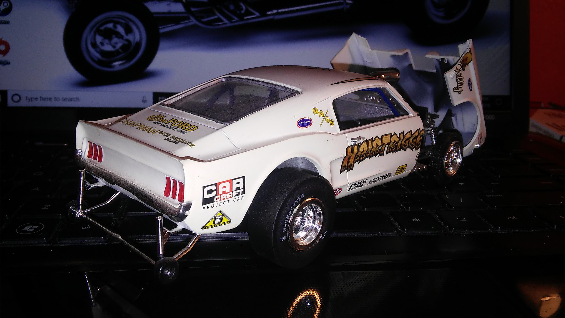 Ohio George Malco Gasser 1967 Mustang Plastic Model Car Kit 1 25 ohio-george-malco-gasser-1967-mustang-plastic-model-car-kit-1-25