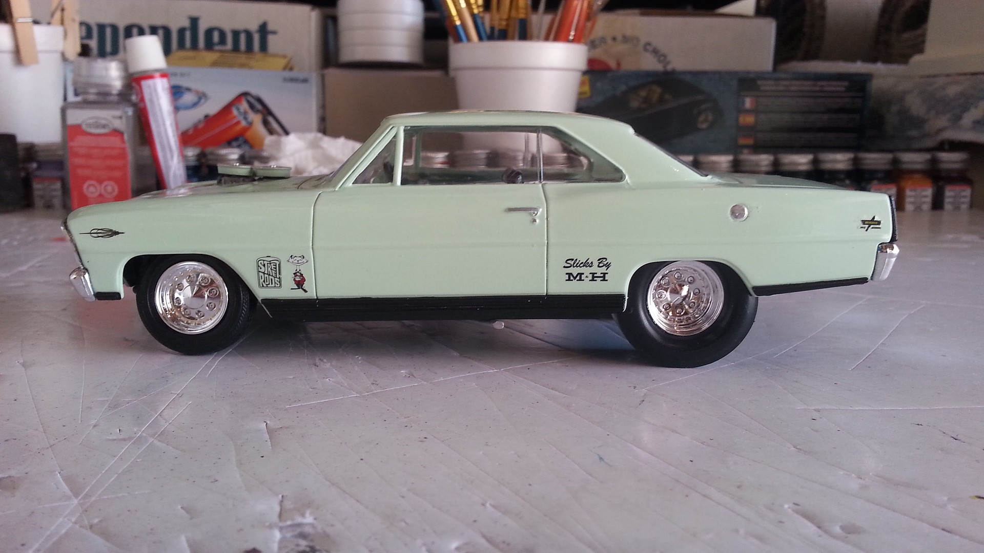 AMT 1966 Chevy Nova Pro Street Plastic Model Car Kit 1/25 Scale #636
