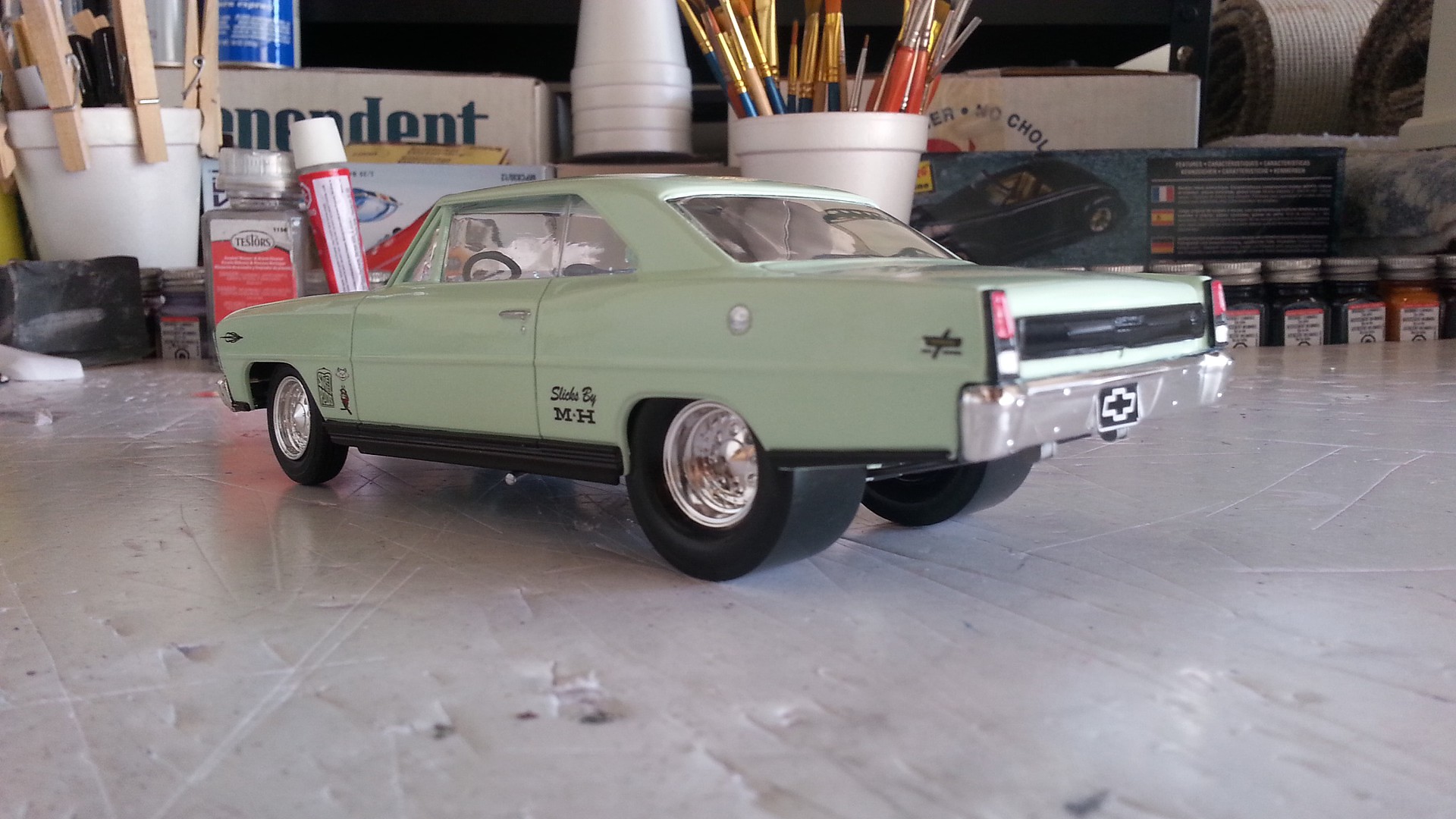 AMT 1966 Chevy Nova Pro Street Plastic Model Car Kit 1/25 Scale #636