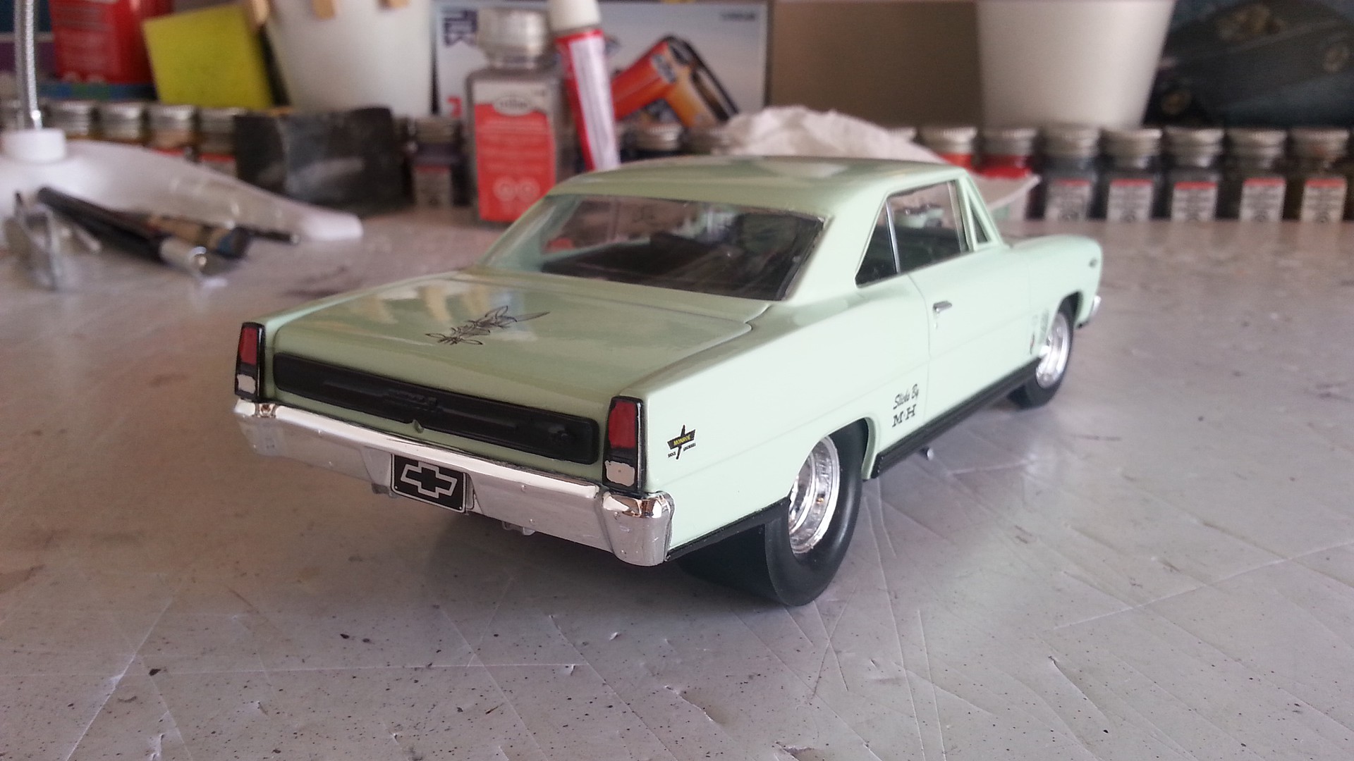 AMT 1966 Chevy Nova Pro Street Plastic Model Car Kit 1/25 Scale #636