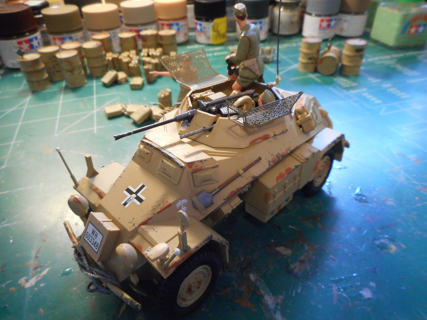Tamiya Sd.Kfz.222 North Africa Plastic Model Military Vehicle Kit 1/35 Scale #35286