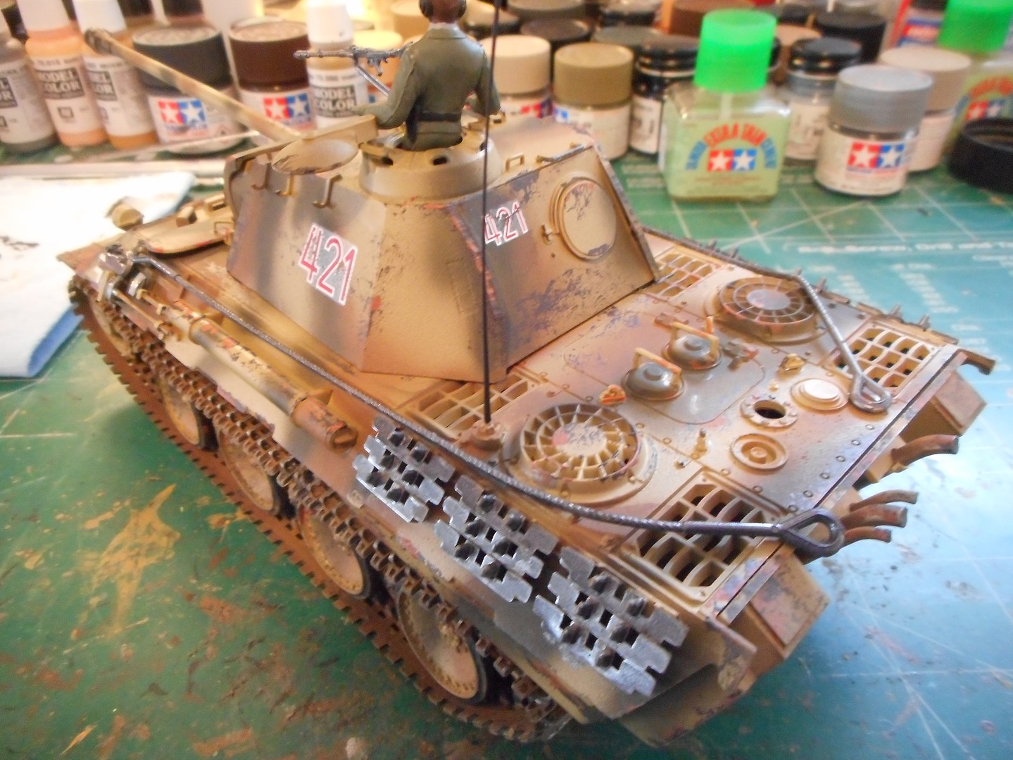 Tamiya German Panther Medium Tank Plastic Model Military Vehicle Kit 1/35 Scale #35065