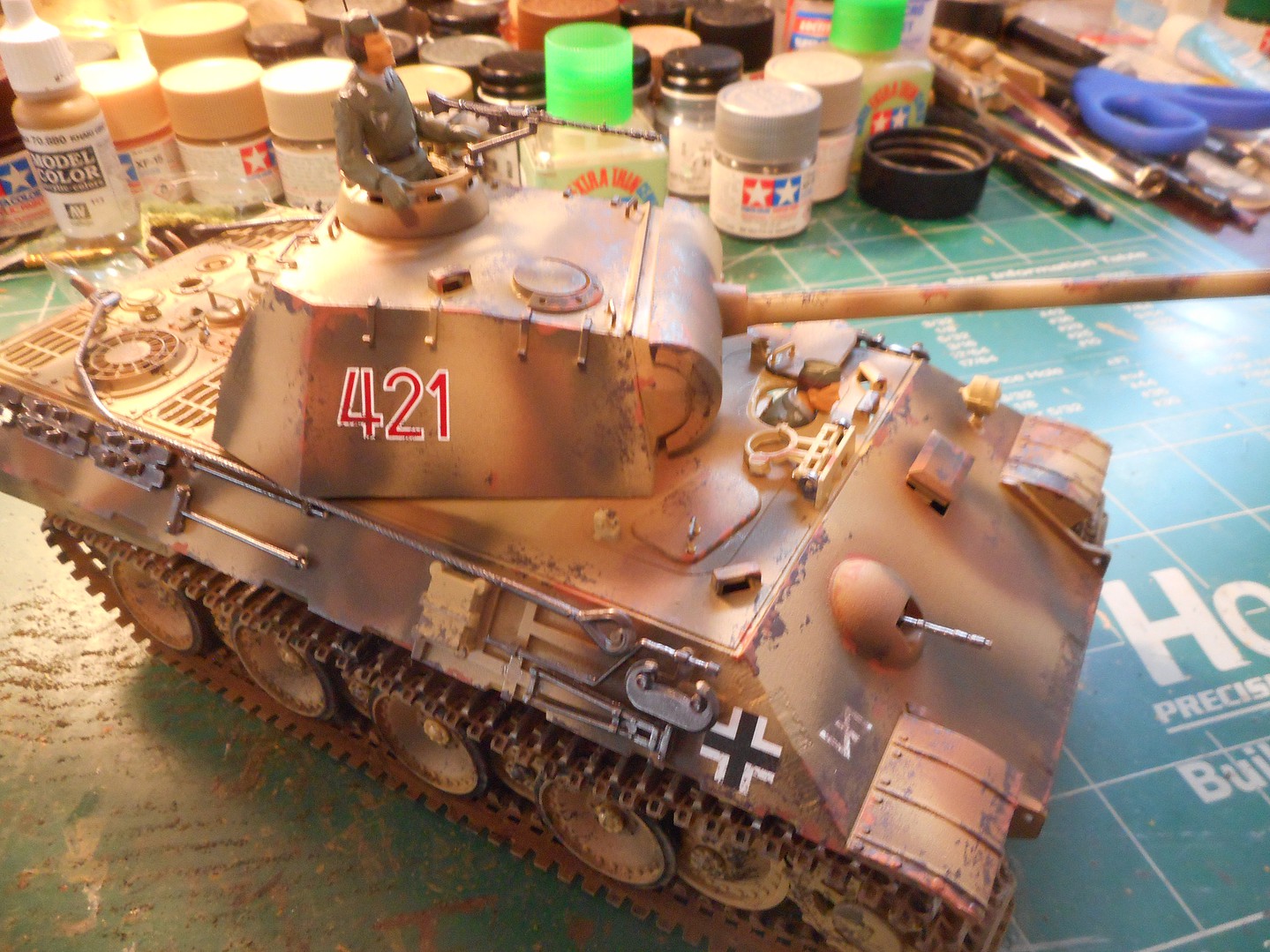 Tamiya German Panther Medium Tank Plastic Model Military Vehicle Kit 1/35 Scale #35065