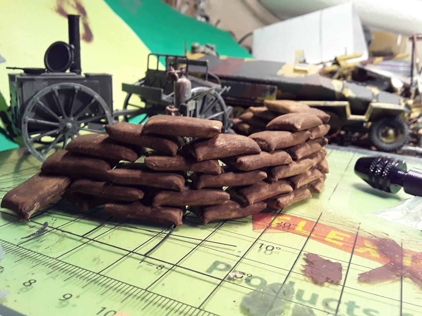 Tamiya Sand Bag Set Plastic Model Military Diorama Kit 1/35 Scale #35025