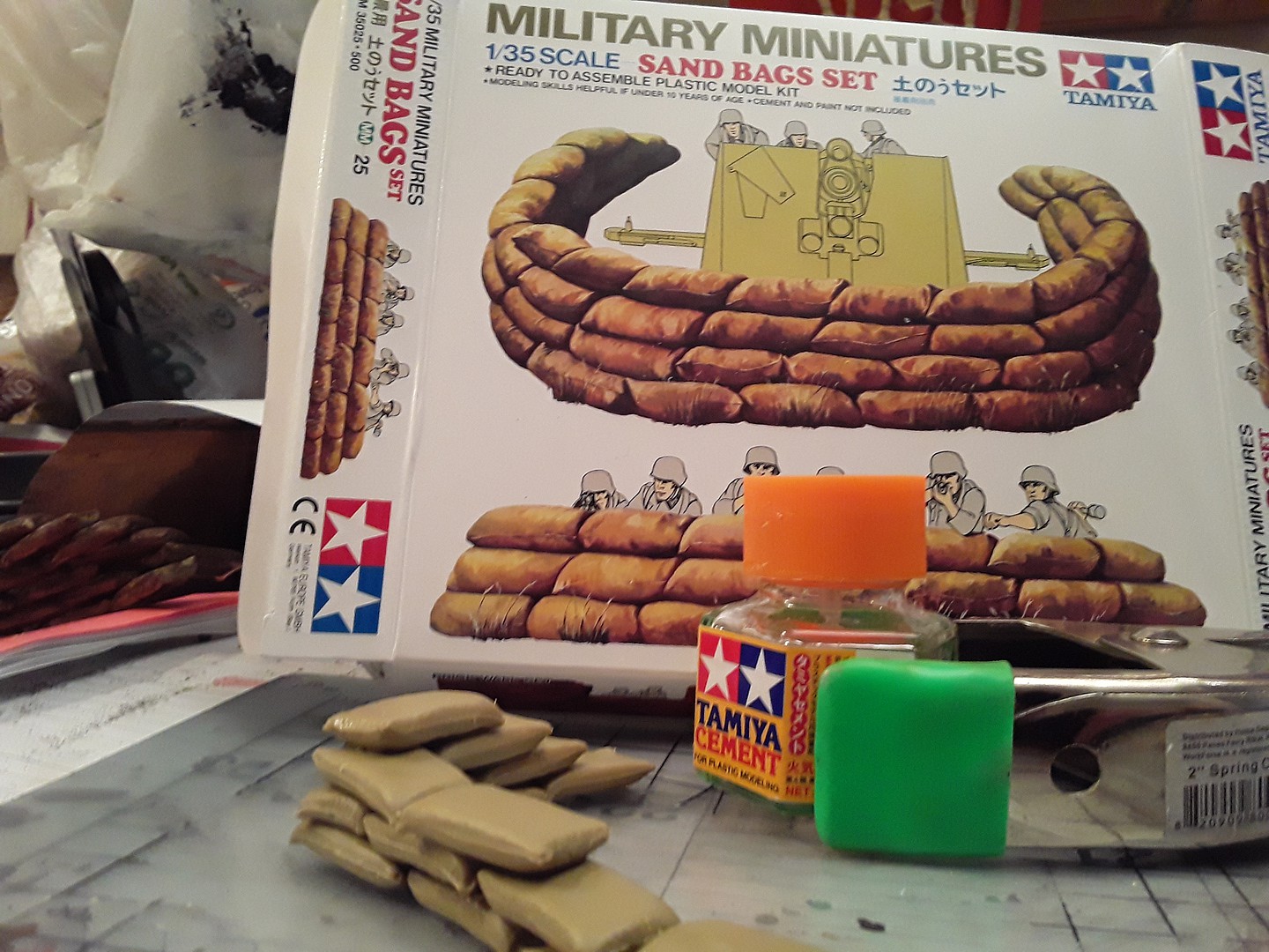Tamiya Sand Bag Set Plastic Model Military Diorama Kit 1/35 Scale #35025