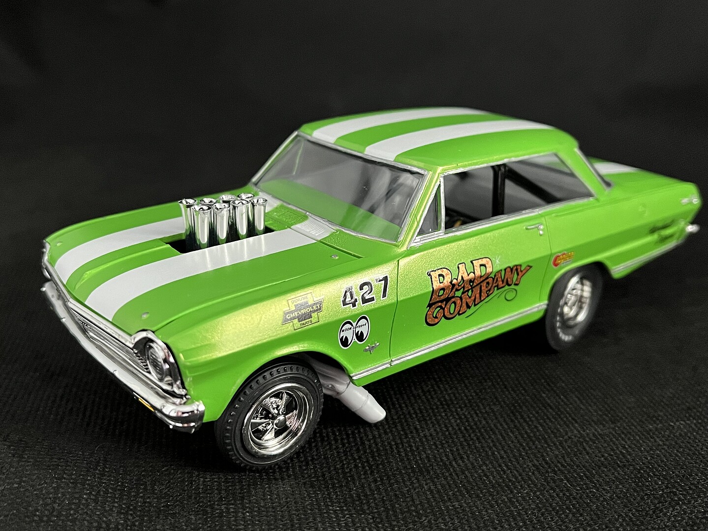 1965 Chevy II Nova AWB Twister Funny Car Plastic Model Car Vehicle