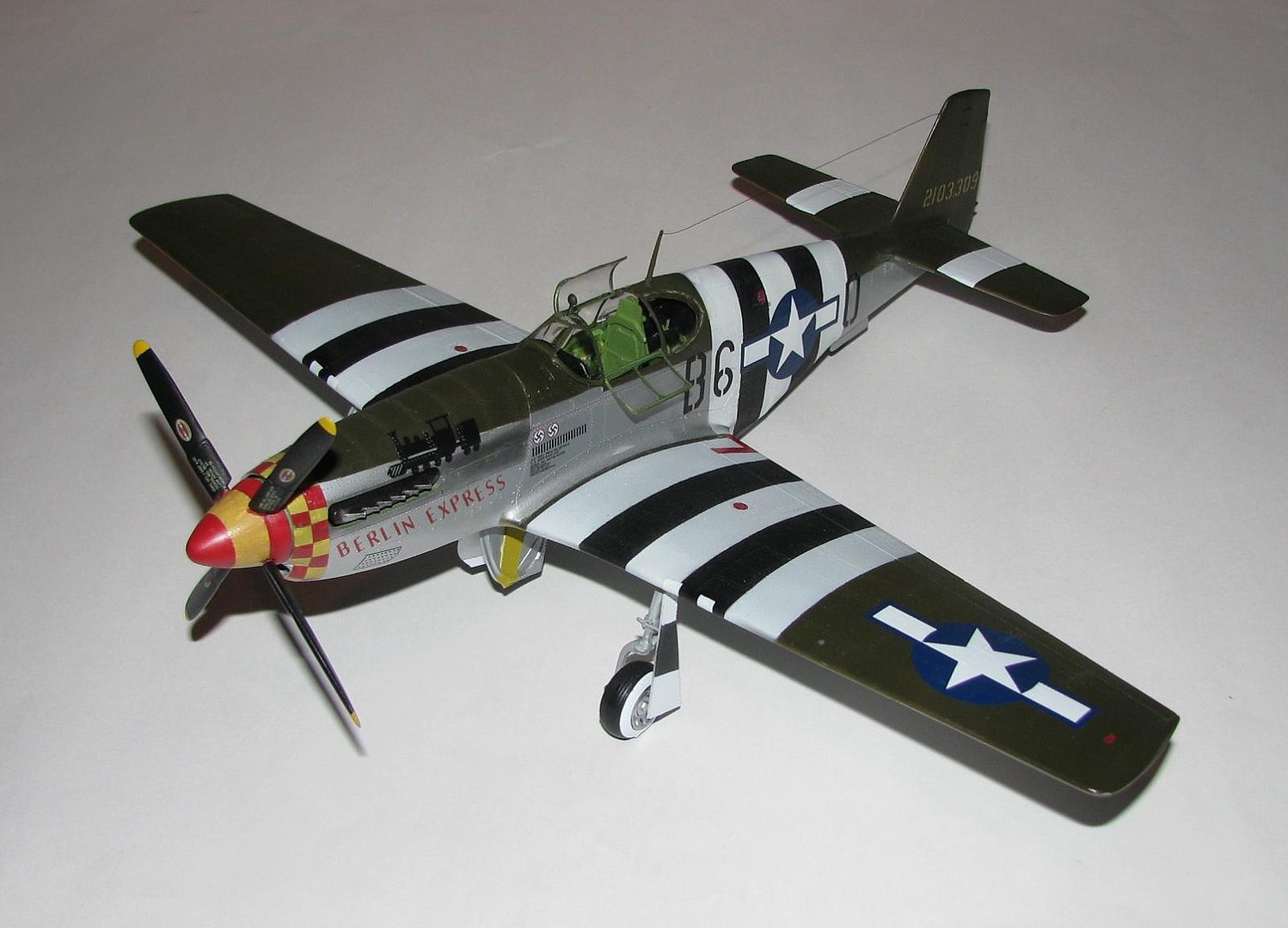 P B Mustang Plastic Model Airplane Kit Scale