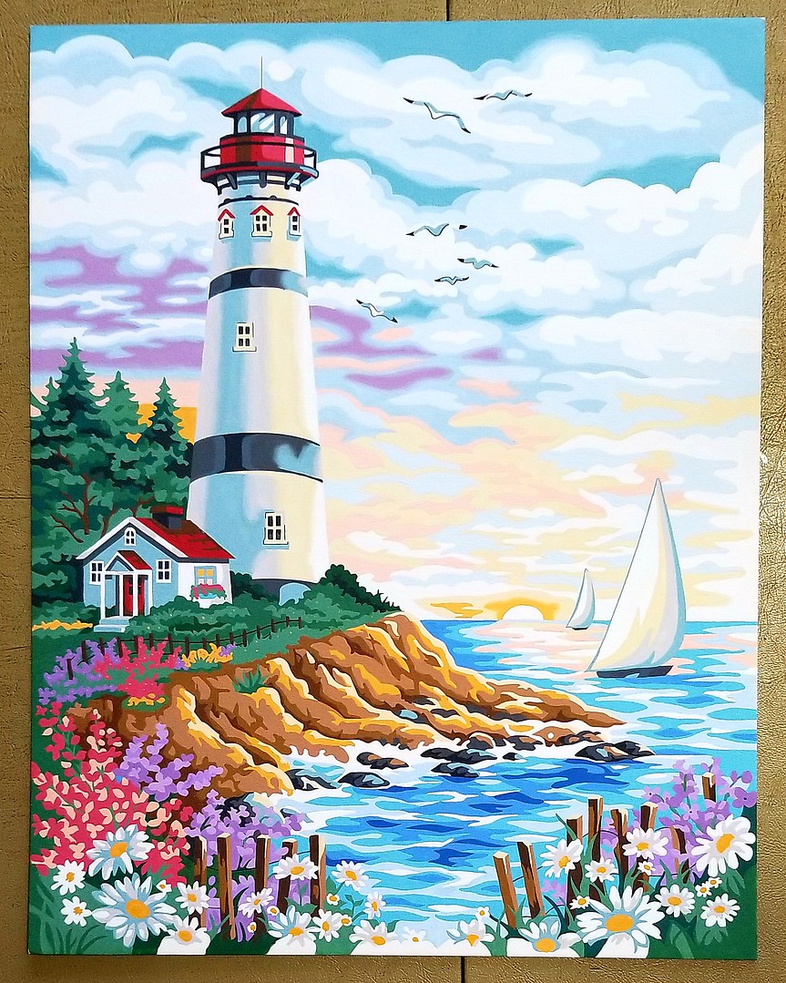 Lighthouse Sunrise Paint By Number Kit 91164 Pictures By Joe W