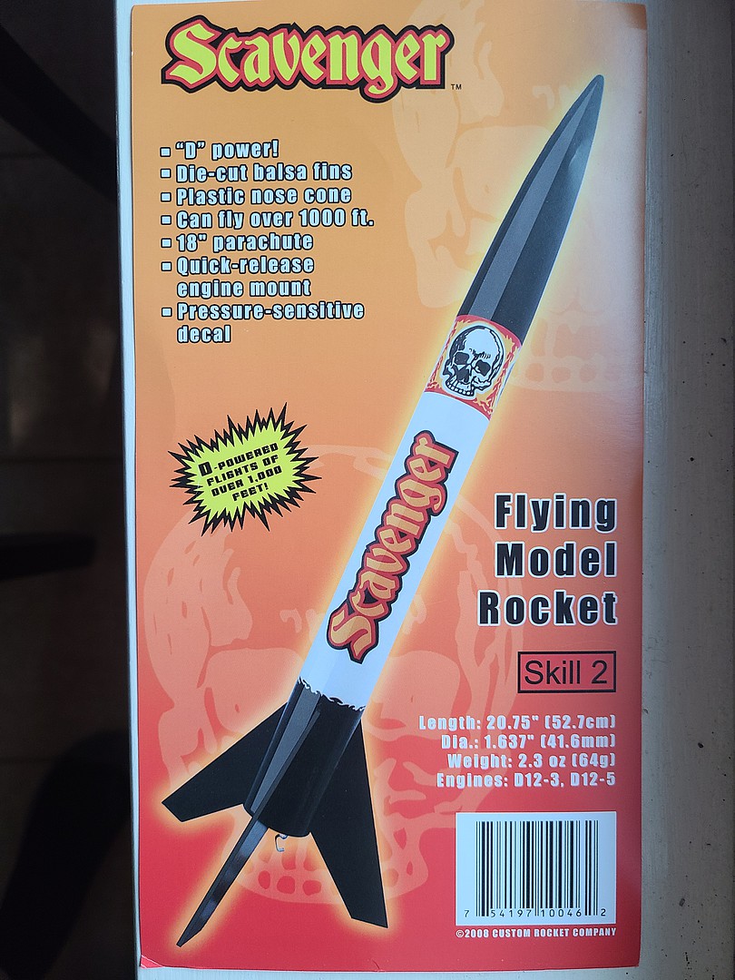 Gallery Pictures Custom Scavenger Model Rocket Kit Skill Level 2