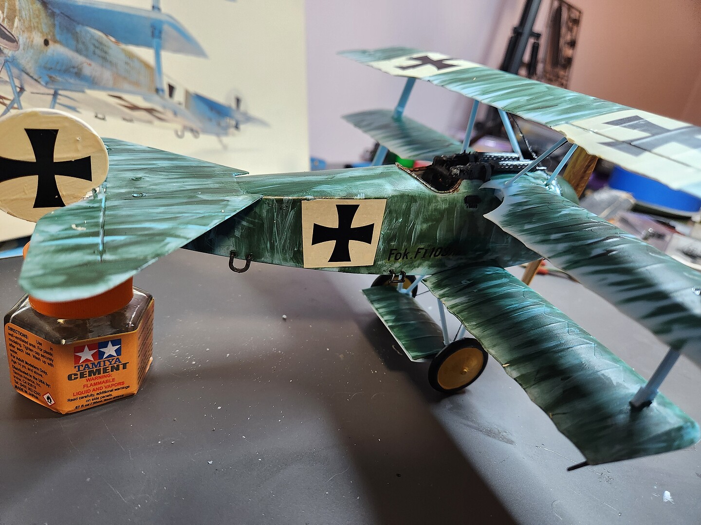 Fokker Dr I Manfred Von Richthofen Triplane Plastic Model Airplane