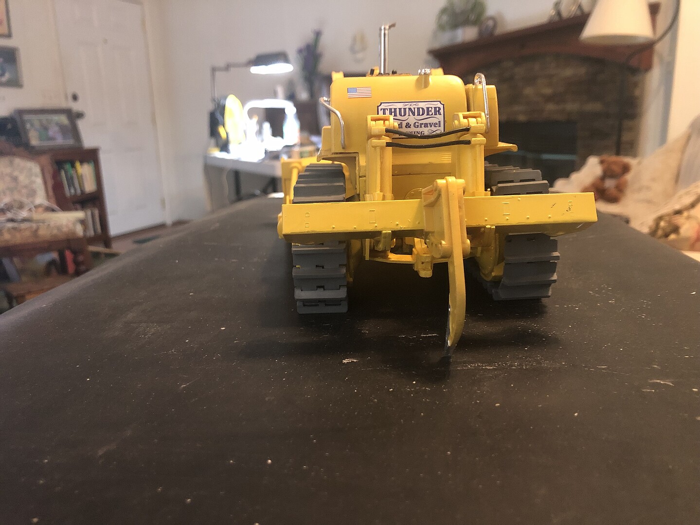 Lowboy Trailer Bulldozer Plastic Model Truck Vehicle Kit