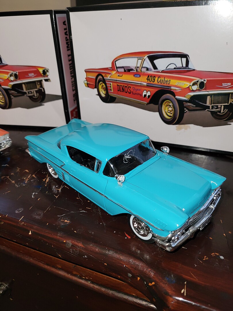 58 Chevy Impala Hardtop Ala Impala Plastic Model Car Vehicle Kit