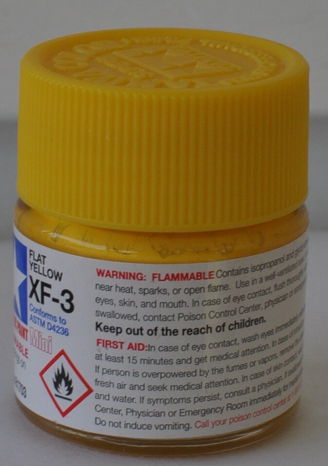 Acrylic Mini XF3 Flat Yellow 1 3 Oz Hobby And Model Acrylic Paint