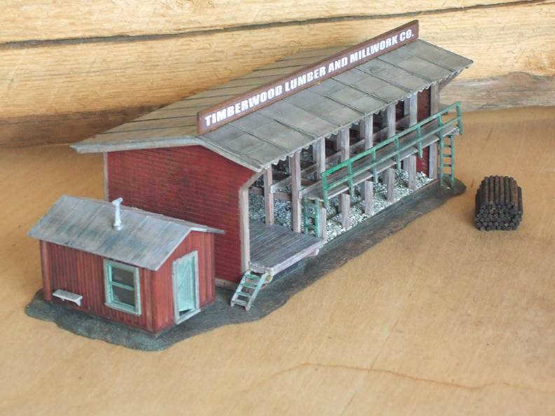Lumber Yard & Office Kit HO Scale Model Railroad Building 750