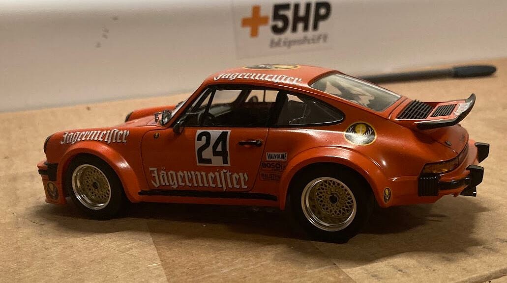 Porsche Turbo Rsr Type Jagermeister Racecar Plastic Model Car