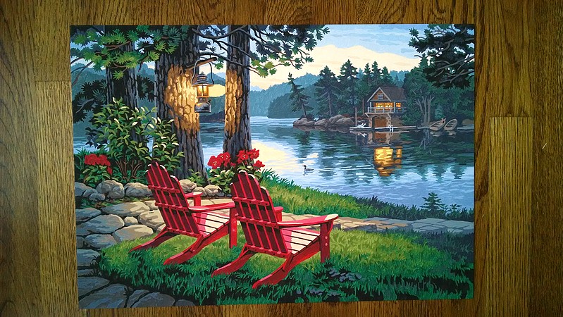 Dimensions Adirondack Evening Paint By Number Kit #91357