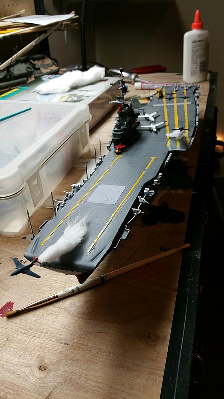 Hasegawa U.S.S. Ticonderoga Plastic Model Aircraft Carrier Kit 1/700 Scale #49710